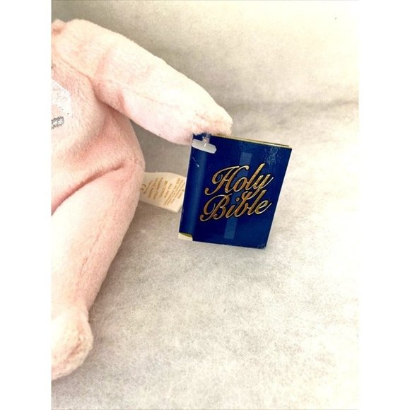 1999 PURITY Bear PINK Plush 8.5" Christmas Holy Bears Sacrament Series NEW, TAGS - Picture 2 of 8